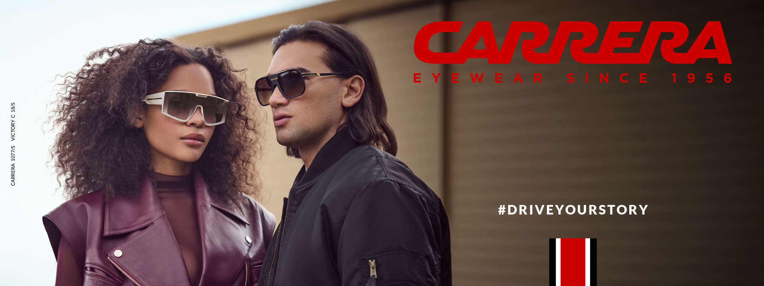 Carrera: Frau und Mann mit Sonnenbrillen